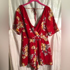 Romper Red size small by Charlotte Russe